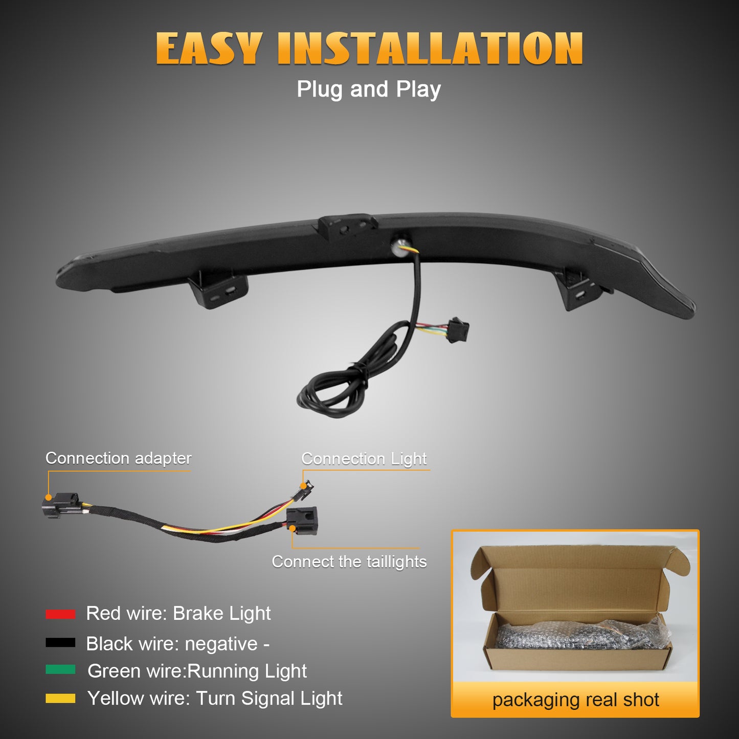 HCMOTION Smoked LED Bumper Reflector Lights for 2018-2022 Honda Accord 10th Gen | Sequential Turn Signal