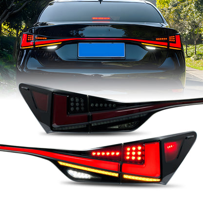 HCMOTION LED Taillights for 2012-2020 Lexus GS 250 300h 350 F 450h | Sequential Turn Signal & Startup Animation Smoked