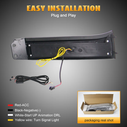 HCMOTION LED DRL Assembly for 2007-2013 Toyota Tundra & 2007-2017 Sequoia | Startup Animation & Sequential Turn Signal