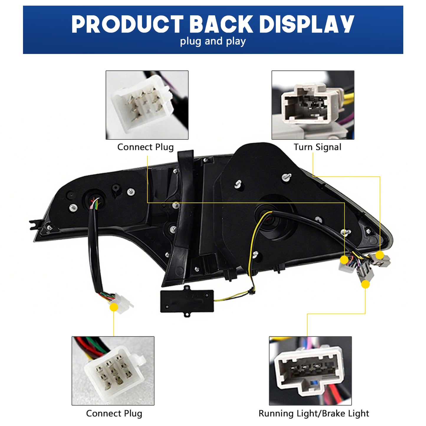 HCMOTION LED Taillights for Honda Civic 8th Gen 2006-2011 Sedan | Sequential Turn Signal & Startup Animation Smoked