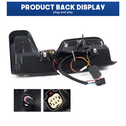 HCMOTION DOT-Approved LED Tail Lights for 2019-2025 Chevrolet Silverado 1500 2500 3500 | WT Low Trim, Sequential Signal & Startup Animation Pair