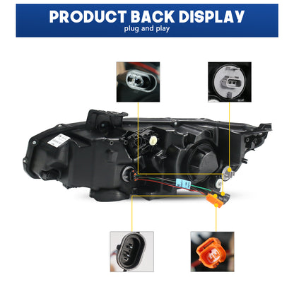 HCMOTION LED Headlights for 2016-2021 Honda Civic 10th Gen | Sequential Turn Light & Startup Animation