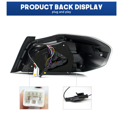 HCMOTION LED RGB Taillights for 2015-2021 Subaru WRX STI | Startup Animation & Sequential Signal Smoked