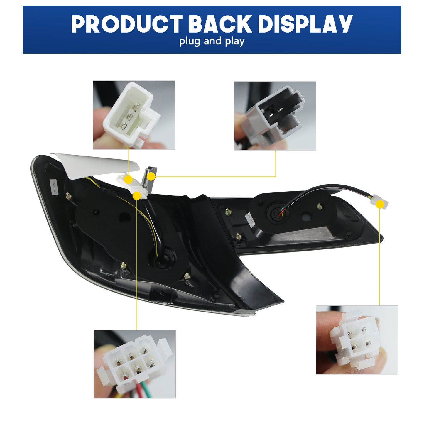 HCMOTION DOT-Approved LED Tail Lights for 2012-2014 Toyota Camry USA Type | Startup Animation & Sequential Signal Pair Red