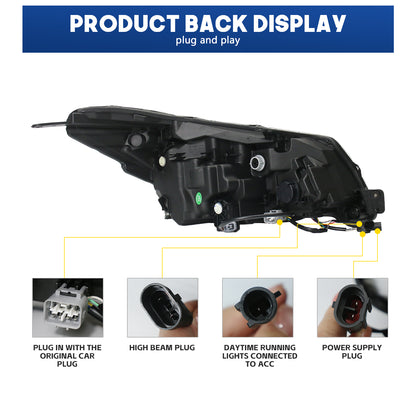 HCMOTION LED Headlight Assembly for 2013-2018 Subaru Forester (SJ) | Sequential Signal & Startup Animation