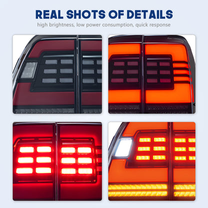 HCMOTION DOT-Approved LED Tail Lights for 2004-2007 Lexus LX 470 | Startup Animation & Sequential Signal Pair
