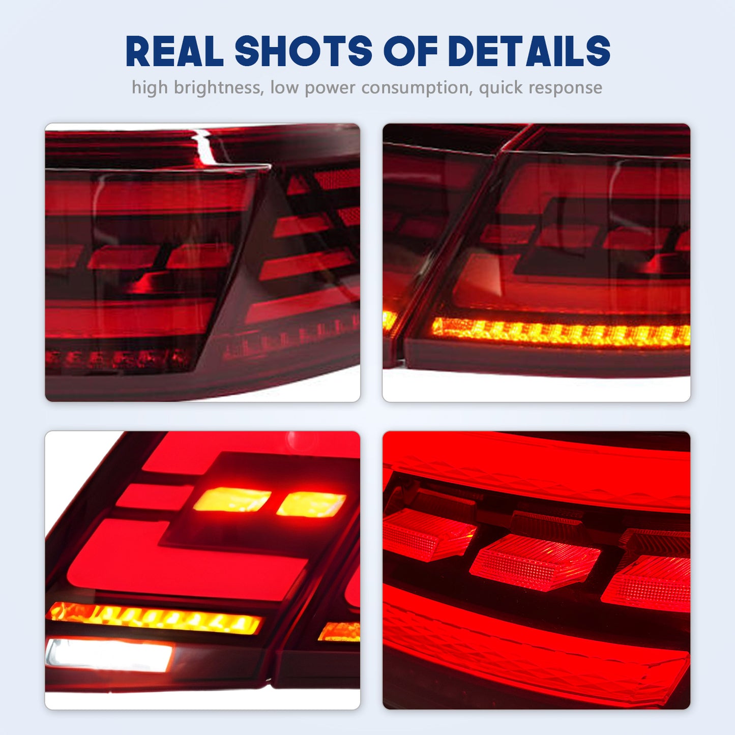HCMOTION LED Taillights for 2007-2011 Toyota Camry XV40 Aurion | Sequential Turn Signal & Start-up Animation Red