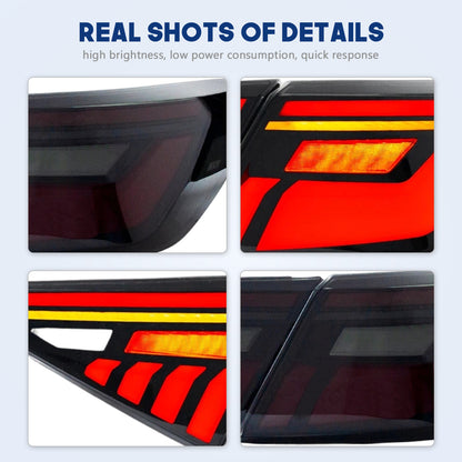 HCMOTION Full LED Tail Lights for 2022-2026 Honda Civic Sedan 11th Gen | Startup Animation & Sequential Signal Smoked Lens Pair