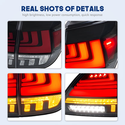 HCMOTION DOT-Approved LED Tail Lights for 1998-2002 Lexus RX 300 | Sequential Signal & Startup Animation Pair
