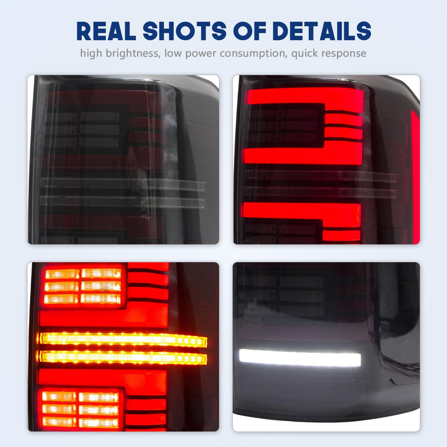 HCMOTION LED Taillights for 2022-2025 Ford Maverick | Sequential Signal & Startup Animation Smoked