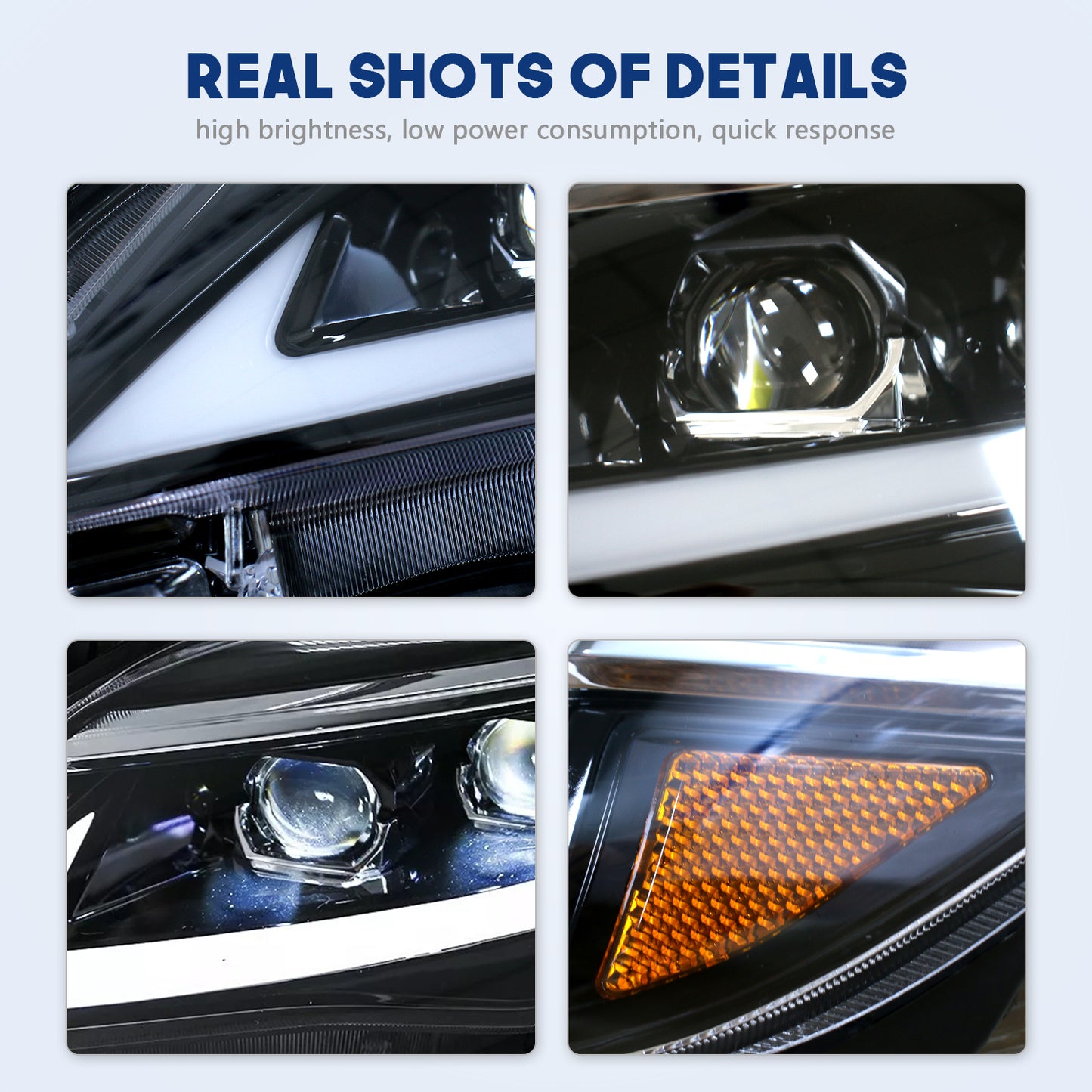 HCMOTION LED Headlight Assembly for 2011-2013 Toyota Corolla | Sequential Signal & Startup Animation