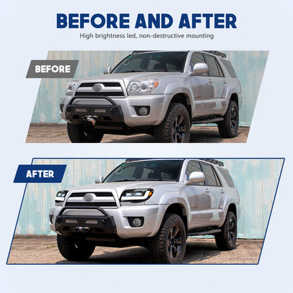 HCMOTION DOT-Approved LED Headlights for 2003-2009 Toyota 4Runner 4th Gen | Sequential Signal & Startup Animation Pair