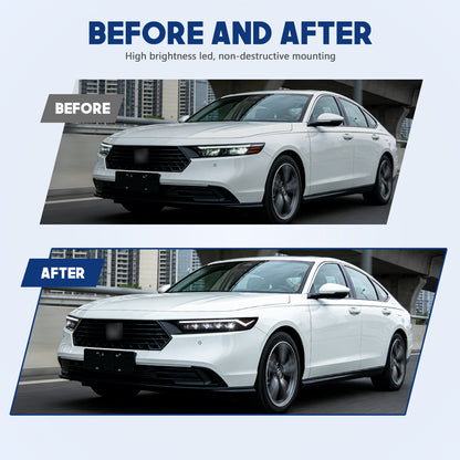 HCMOTION LED Headlights for Honda Accord 11th 2023-2025 Low Trim | Sequential Turn Signal & Startup Animation