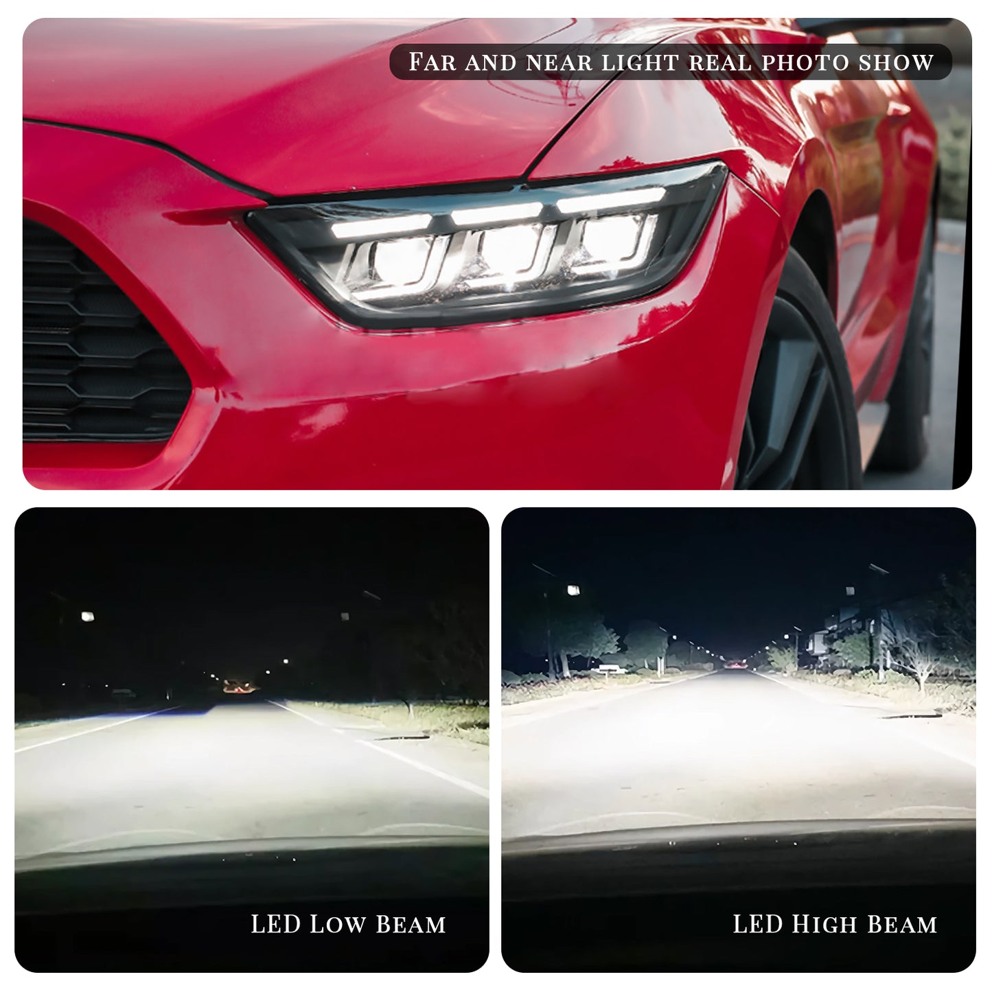 HCMOTION LED Headlights for Ford Mustang 2015-2017 | Sequential Turn Signal & Startup Animation