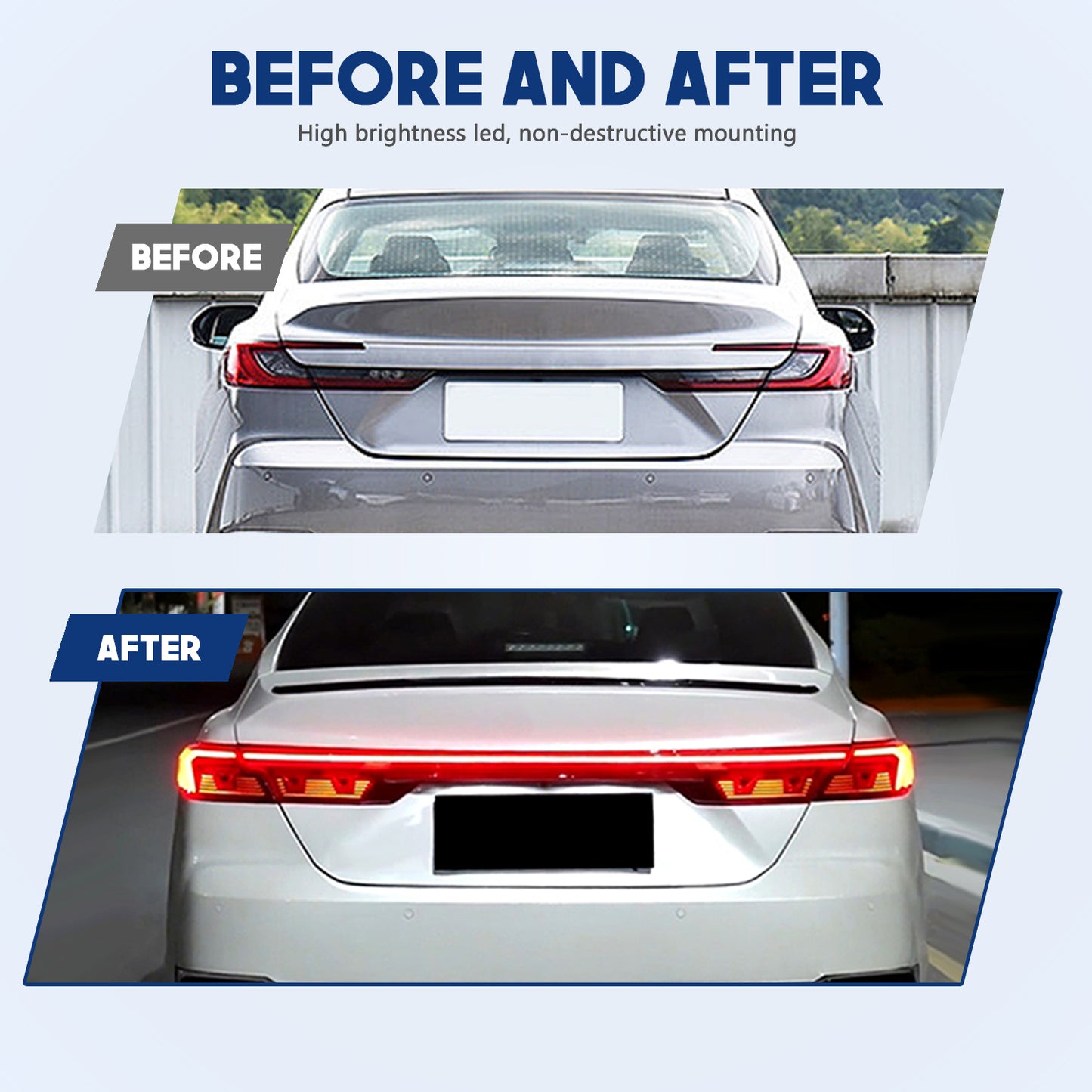 HCMOTION LED Color Changing Taillights for Toyota Camry 2025 | Sequential Turn Signal & Startup Animation Smoked