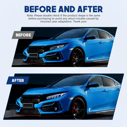 HCMOTION LED Headlights for 2016-2021 Honda Civic 10th Gen | Sequential Turn Light & Startup Animation
