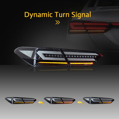 HCMOTION LED Taillights for Toyota Camry 2018-2022 | Sequential Turn Signal & Start-up Animation Clear 5 PCS