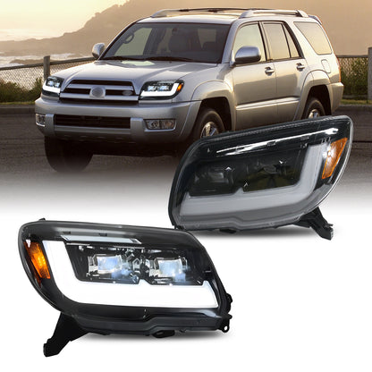 HCMOTION DOT-Approved LED Headlights for 2003-2009 Toyota 4Runner 4th Gen | Sequential Signal & Startup Animation Pair