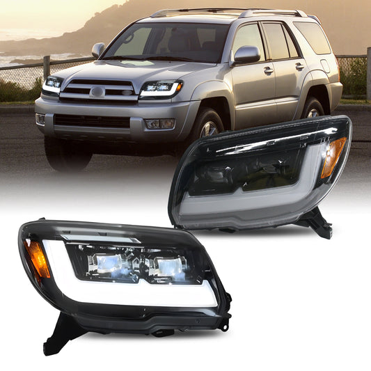 LED Headlight Assembly for Toyota 4Runner 4th GEN 2003-2009 Startup Animation & Sequential Turn Signal 2PCS