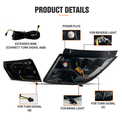 HCMOTION DOT-Approved LED Tail Lights for 2016-2021 Honda Civic Hatchback | Sequential Signal & Startup Animation Smoked Pair
