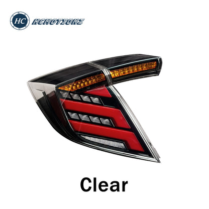 HCMOTION LED Tail Lights for 2016-2021 Honda Civic Hatchback | Sequential Turn Signal & Startup Animation