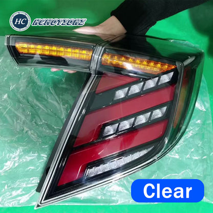 HCMOTION LED Tail Lights for 2016-2021 Honda Civic Hatchback | Sequential Turn Signal & Startup Animation