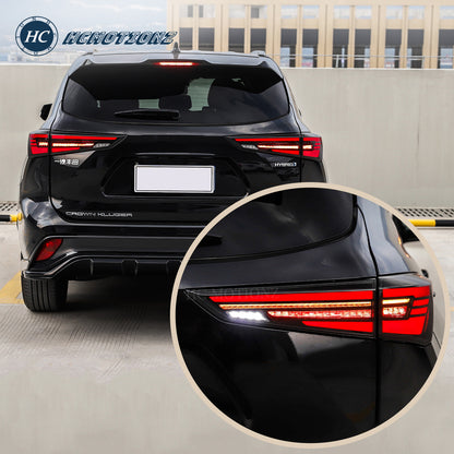 HCMOTION DOT-Approved LED Tail Lights for 2020-2022 Toyota Highlander | Sequential Signal & Startup Animation Pair