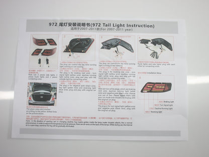 HCMOTION LED Taillights for 2007-2011 Toyota Camry XV40 Aurion | Sequential Turn Signal & Start-up Animation Smoked Type C