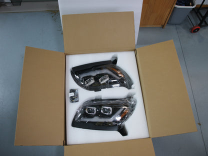HCMOTION LED Headlights for 2003-2009 Toyota 4Runner 4th GEN with Trim Strips | Sequential Signal & Startup Animation