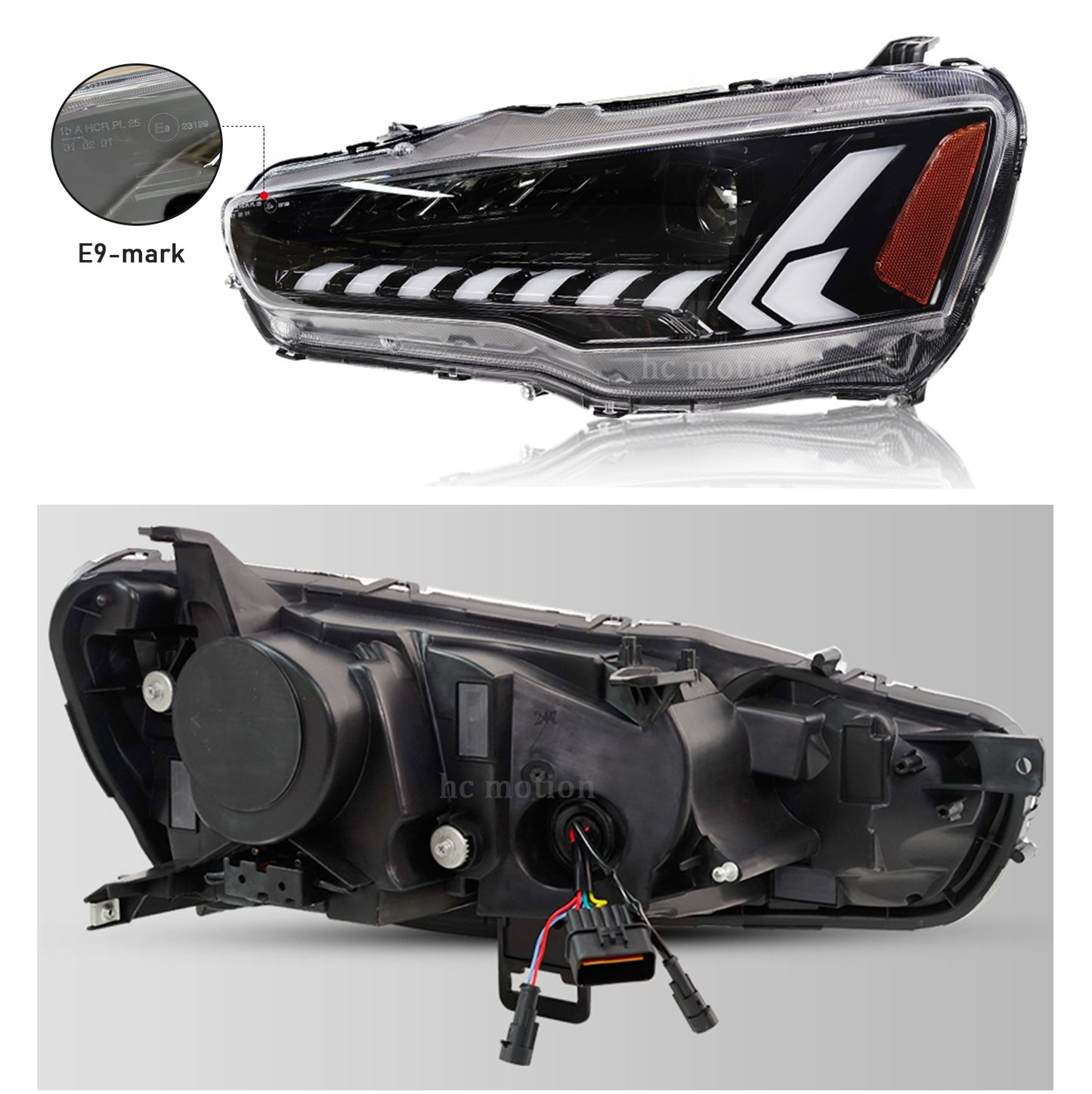 HCMOTION LED Headlights and Taillights for Mitsubishi Lancer 2008-2017 | Sequential Turn Signal & Startup Animation