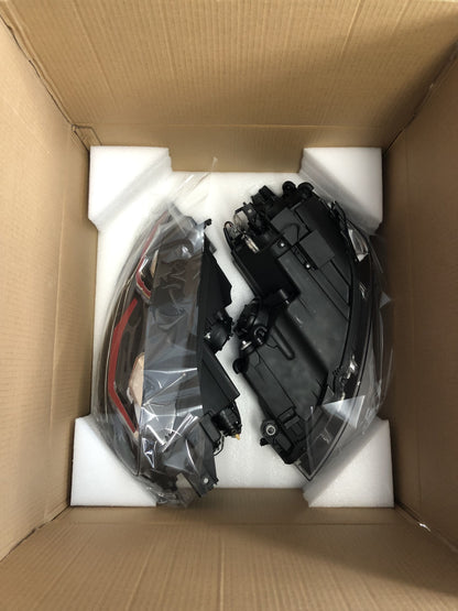 HCMOTION LED Headlights for 2013-2018 VW Golf MK7 | Sequential turn Signal & Startup Animation Red