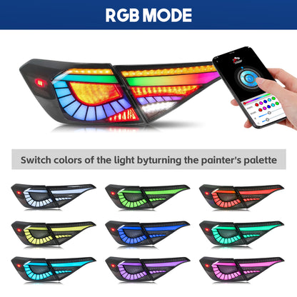 HCMOTION LED RGB Taillights for 2022-2026 Honda Civic 11th Gen Sedan | Startup Animation & Sequential Signal Clear