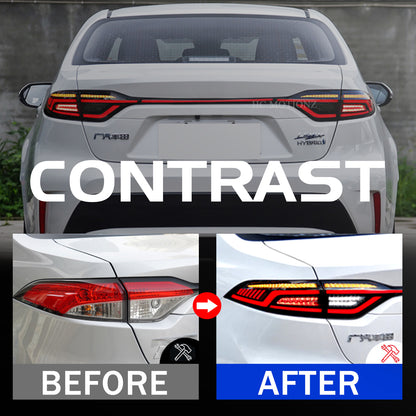 HCMOTION LED Tail Lights for 2020-2024 Toyota Corolla | Sequential Turn Light & Startup Animation