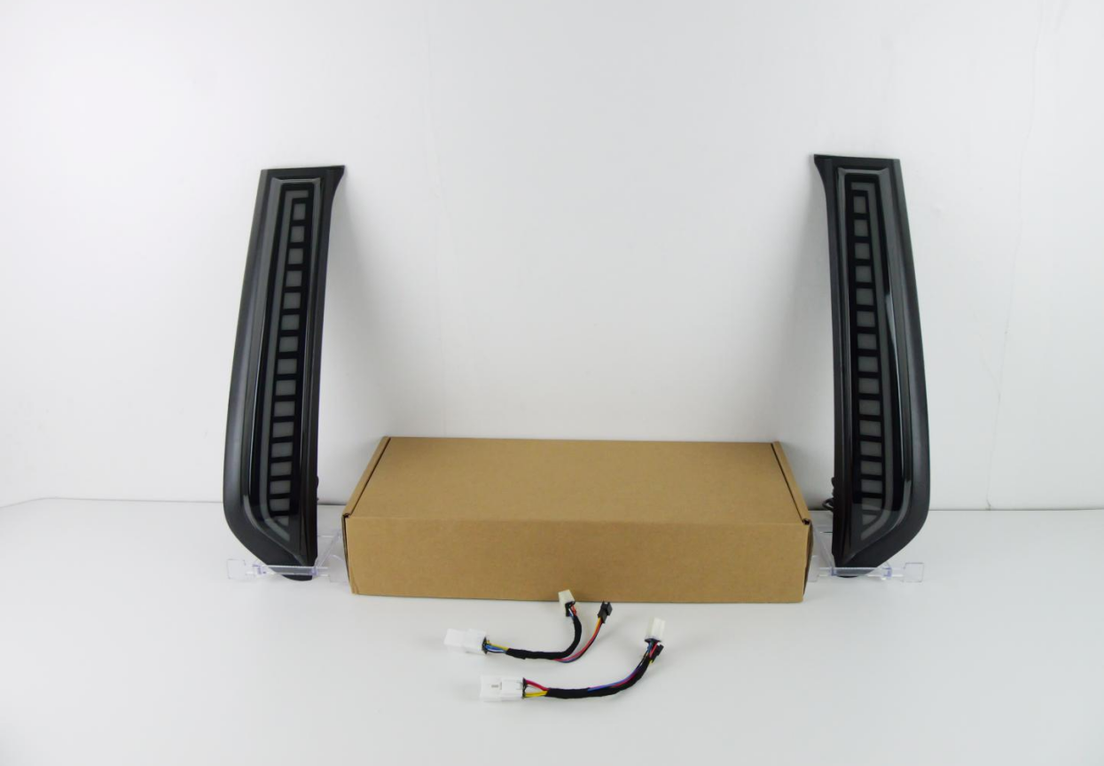 HCMOTION Smoked LED Rear Pillar Lights for 2010-2023 Toyota 4Runner | Startup Animation & Sequential Turn Signal