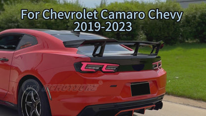 HCMOTION DOT-Approved LED Tail Lights for 2019-2025 Chevrolet Camaro | Sequential Signal & Startup Animation Pair