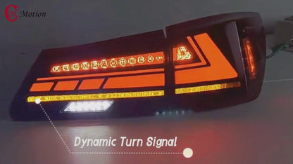 HCMOTION LED Taillights for Lexus IS250 IS350 ISF 2006-2012 | Sequential Turn Signal & Start-up Animation Red