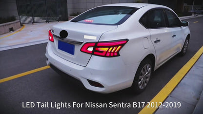HCMOTION LED Taillights for 2012-2019 Nissan Sentra B17 | Sequential Signal & Startup Animation