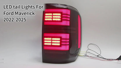 HCMOTION LED Taillights for 2022-2025 Ford Maverick | Sequential Signal & Startup Animation Smoked
