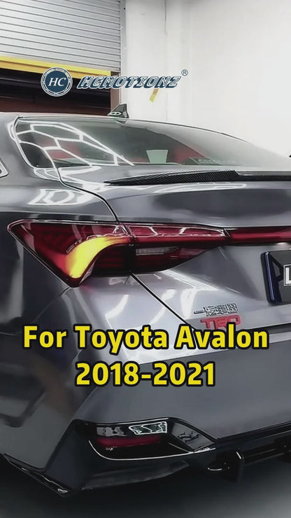 HCMOTION LED Tail Lights for 2019-2023 Toyota Avalon | Sequential Turn Signal & Startup Animation Red