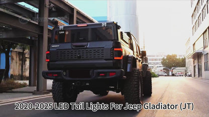 HCMOTION LED Tail Lights for 2020-2025 Jeep Gladiator (JT) | Sequential Turn Signal & Startup Animation