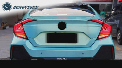 HCMOTION LED Taillights for 2016-2021 Honda Civic 10th Gen Sedan | Sequential Turn Signal & Startup Animation Smoked