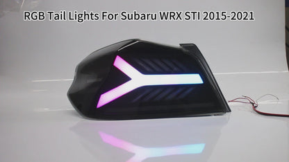 HCMOTION LED RGB Taillights for 2015-2021 Subaru WRX STI | Startup Animation & Sequential Signal Smoked
