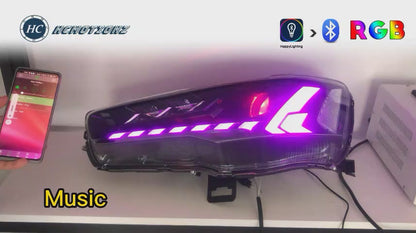 HCMOTION LED RGB Headlights for Mitsubishi Lancer 2008-2017 | Sequential Turn Signal & Startup Animation