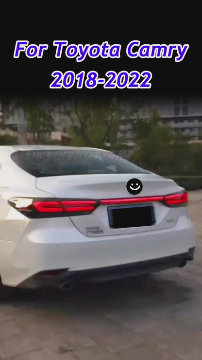 HCMOTION LED Taillights for Toyota Camry 2018-2022 | Sequential Turn Signal & Start-up Animation Clear 5 PCS