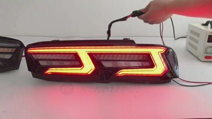HCMOTION DOT-Approved LED Tail Lights for 2019-2025 Chevrolet Camaro | Sequential Signal & Startup Animation Pair