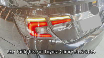 HCMOTION LED Tail Lights for 2012-2014 Toyota Camry (USA Spec) | Sequential Signal & Startup Animation