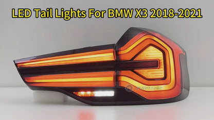HCMOTION DOT-Approved LED Tail Lights for 2018-2021 BMW X3 G01 F97 | Startup Animation & Sequential Signal Pair