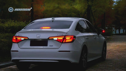 HCMOTION Full LED Tail Lights for 2022-2026 Honda Civic Sedan 11th Gen | Startup Animation & Sequential Signal Smoked Lens Pair